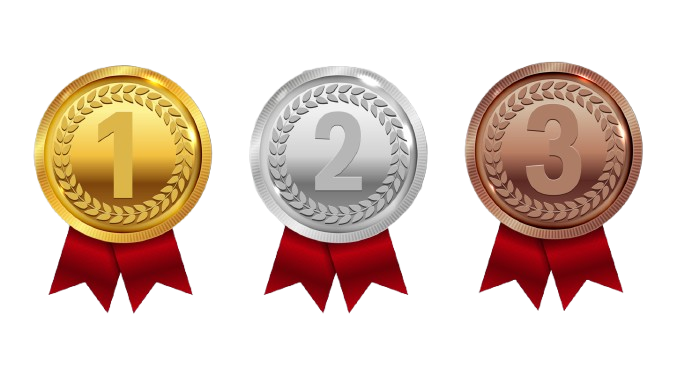Gold, Silver, and Bronze Medals